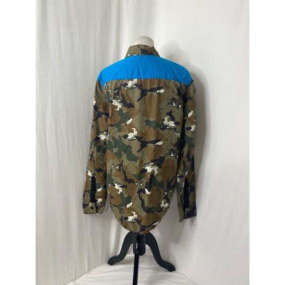 LRG Wovens Collection Mens Size Large Shirt Green Wolfland Button Down Camo - Picture 7 of 16